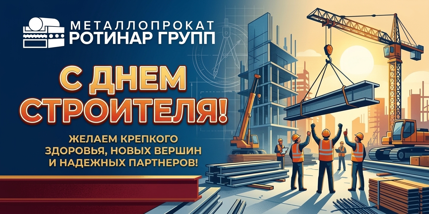 С Днём строителя! Поздравление от компании РОТИНАР ГРУПП