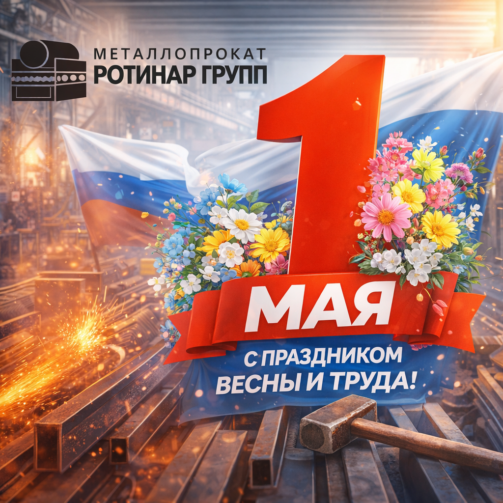 1 Мая — Праздник Весны и Труда: поздравляем и напоминаем о выгодных условиях на металлопрокат